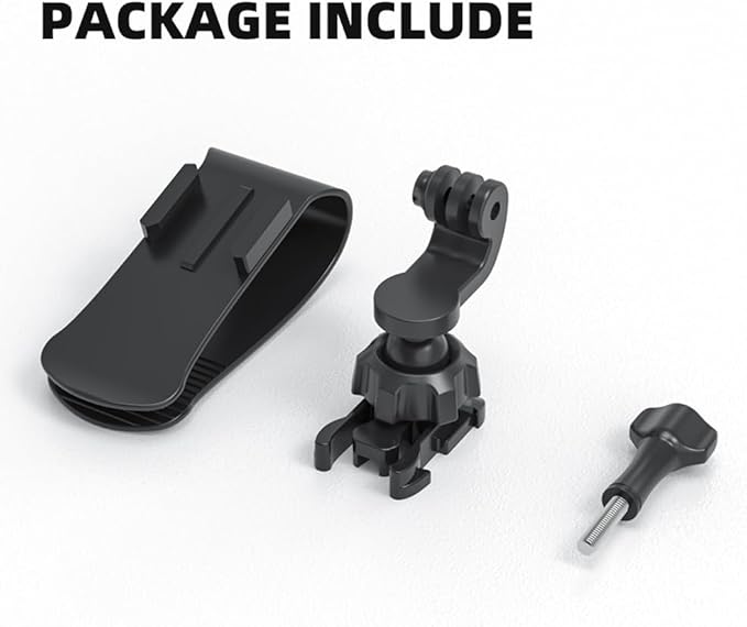 SUREWO Car Sun Visor Mount, Quick Clip Sun Visor Mount with Universal Ball J Hook Compatible with GoPro Hero 13 12 11 10 9 8 7 6 5 Black,DJI Osmo Action 5 pro/4/3,AKASO and More