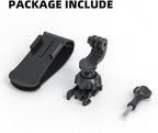 SUREWO Car Sun Visor Mount, Quick Clip Sun Visor Mount with Universal Ball J Hook Compatible with GoPro Hero 13 12 11 10 9 8 7 6 5 Black,DJI Osmo Action 5 pro/4/3,AKASO and More