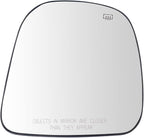 TRQ Exterior Mirror Glass Power Heated Passenger Side Compatible with Express Savana