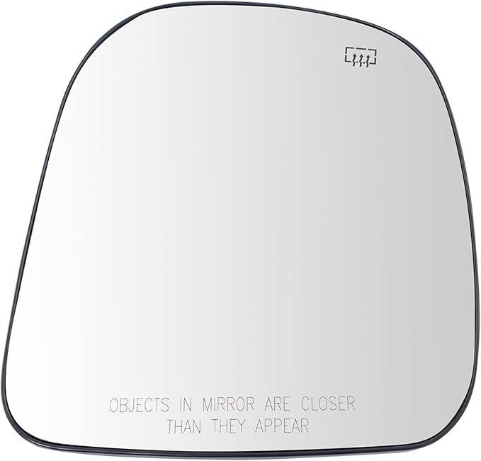 TRQ Exterior Mirror Glass Power Heated Passenger Side Compatible with Express Savana