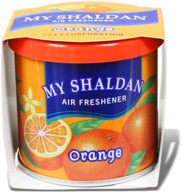 Pack of 6 My Shaldan Japanese Car Cup-Holder Natural Air Freshener Cans (Orange Scented)