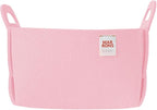 Collapsible Felt BABYPINK Storage Bin Small 7.1"x5.1"x5.1" – Foldable Basket with Handles for Closet, Toy Storage, Laundry Ro