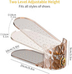 Shoe Slots Organizer, Adjustable 15 Pack Shoe Stacker for Closet Storage, Clear Double Layer Space Saver, Durable and Stackab