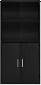 Furinno Pasir 4-Tier Storage Bookcase, Bookshelf, Multipurpose Shelf, Black Oak