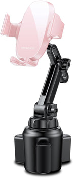 Miracase Universal Cup Phone Holder for Car, [Upgraded Version] Adjustable Long Neck Car Cup Holder Phone Mount Cradle Friendly Compatible with iPhone Samsung Google and All Smartphones, Crystal Pink