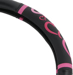 BDK Universal Fit Universal Love Story Steering Wheel Cover - Rubber (Love Story Pink)