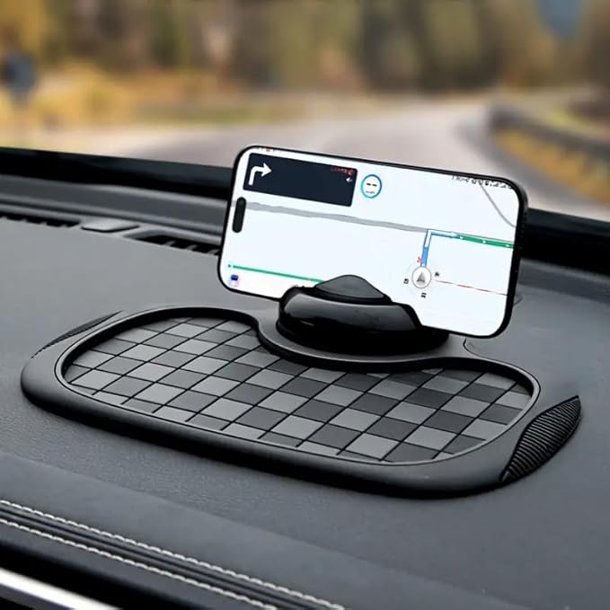 Multifunction Car Anti-Slip Mat Auto Phone Holder, Universal Multifunction Car Dashboard Mat with Phone Holder in Car, Anti-S