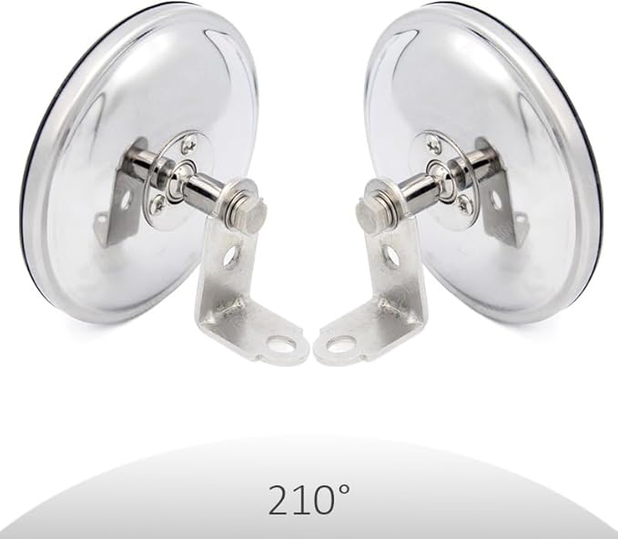 5 Inch Convex Round Mirror Blind Spot For Isuzu NPR NQR NRR FSR FVR FRR Mitsubishi Fuso Canter Truck Bus Atv Utv Adjustable Bracket 2Pcs