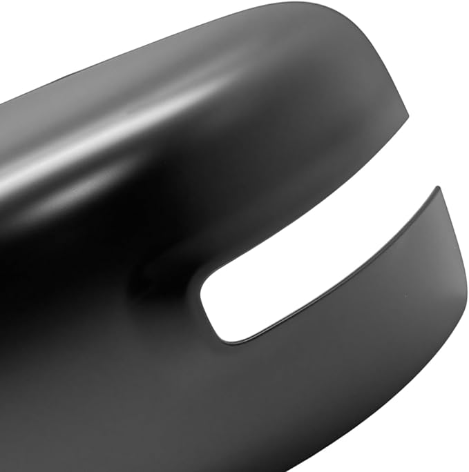 A-Premium 2 PCS Driver and Passenger Side Rearview Mirror Covers Caps - Compatible with Jeep BU Series Renegade 2015 2016 2017 2018 - Primed Black, with Turn Signal Hole