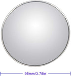2PCS Large Stick-on Convex Blind Spot Mirror, 3.75" HD Glass Big Round Convex Rear View Mirror, Strong Adhesive for Car, Van, SUV and Trucks (3-3/4"(95mm), Frameless)