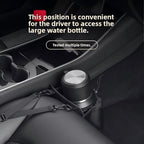 Extra Wide Car Cup Holder Expander - 5.5” Opening & 10” Deep Holds 40oz Tumblers, Soup Thermos & Umbrellas, Adjustable Drawstring Lock, Waterproof Vehicle Organizer