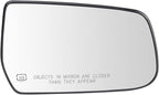 TRQ Passenger Side Heated Mirror Glass Snap On Convex Compatible with 2010-2014 Chevrolet Equinox GMC Terrain GM1324105