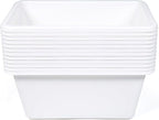 Humble Crew Toy Storage Bins for Kids, Set of 12, White, Small - Sturdy, Colorful Plastic Storage Bins for Classroom, Playroo