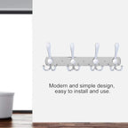 Stainless Steel Wall Hooks for Clothes, Multifunctional Towel Hat Rack Organizer, Wall Mounted Coat Rack Durable Hangers for 