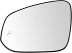 TRQ Driver Side Mirror Glass Heated Blind Spot For Factory Equipped Mirrors Compatible with 2019-2023 Toyota RAV4