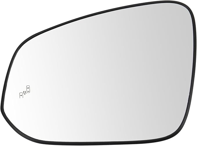 TRQ Driver Side Mirror Glass Heated Blind Spot For Factory Equipped Mirrors Compatible with 2019-2023 Toyota RAV4