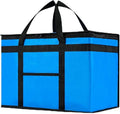 NZ home Insulated Bags for Food Delivery (2XL PRO) Grocery Shopping Cooler Bag, Pizza Delivery, Hot & Cold Catering Tote, Reusable, Foldable & Heavy Duty (Blue)