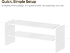 YATINEY Expandable Shoe Rack, 2-Tier Adjustable Entryway Shoe Organizer, Stackable Closet Shoe Rack for Small Space, Compact 
