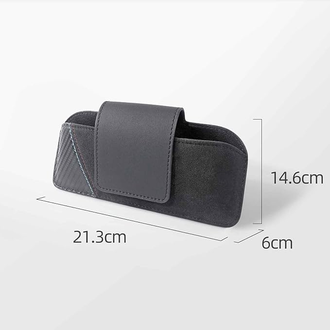 Betterhumz Sunglasses Organizer Box Car Sun Visor Compatible with BMW F20 F22 F23 F30 F34 F32 118i M235i M135i 114d 218i M240i Eyeglasses Holder Storage Case for Alcantara Accessories (carbon leather)