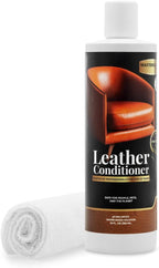 MASTERGUARD Leather Conditioner & Microfiber Cloth – Water-Based, Non-Toxic Formula for Furniture, Car Seats & Accessories – 