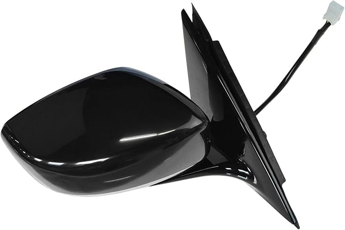 TRQ 2 Piece Driver and Passenger Side Mirror Assembly Set Electric Adjustment Heated No Memory Black Compatible with 2009-201
