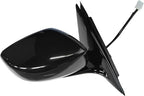 TRQ 2 Piece Driver and Passenger Side Mirror Assembly Set Electric Adjustment Heated No Memory Black Compatible with 2009-201