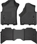 Husky Liners Weatherbeater Floor Mats | Fits 2019-2026 Ram 2500/3500 Crew Cab Only (Will NOT Fit Quad Cab)| Front & 2nd Row, 3-pc Black - 94111