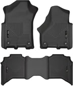 Husky Liners Weatherbeater Floor Mats | Fits 2019-2026 Ram 2500/3500 Crew Cab Only (Will NOT Fit Quad Cab)| Front & 2nd Row, 3-pc Black - 94111