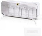 Socks Underwear Drawer Organizer, 5 Cell Compartments Acrylic Wall Mount Storage Boxes, Self-Adhesive Switchable Drawer Organ