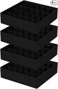 Underwear Organizer 4 Pack, 24 Cell Sock Drawer Organizer Divider, Sock and Underwear Drawer Organizer Foldable Tie Organizer