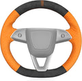 MEWANT Hand Stitched Matte Carbon Fiber&PU Leather Steering Wheel Cover Wrap for Tesla Model 3 Highland 2023 2024 2025 Steering Wheel Accessories