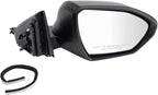 TRQ Driver and Passenger Side Power Mirror Set Smooth Black Textured Compatible with 2022 2023 Hyundai Santa Cruz Tucson HY13