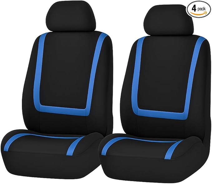 BELOMI Car Seat Covers Only, Breathable Premium Cloth Auto Seat Cover, Universal Front and Rear Seat Covers, Automotive Inter