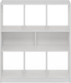 Furinno DALY Book Shelf, 8-Cube Bookshelf, Horizontal Cube Storage Organizer Bookcase, 10.9 x 35.4 x 39.4, for Living Room, B