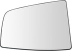 TRQ Upper Passenger Side Mirror Glass with Backing Plate Compatible with 2015-2019 Ford Transit-150, Transit-250, Transit-350