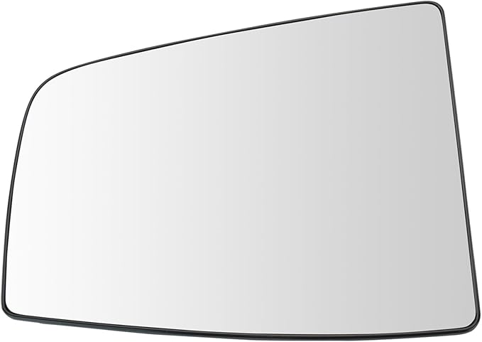 TRQ Upper Passenger Side Mirror Glass with Backing Plate Compatible with 2015-2019 Ford Transit-150, Transit-250, Transit-350