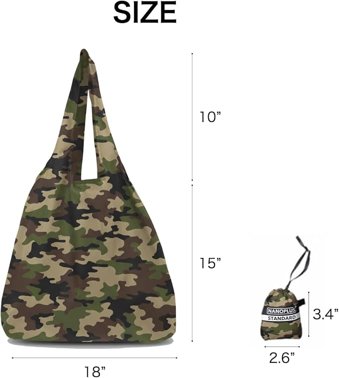Compact Reusable Grocery Tote Bag – Lightweight, Foldable & Packable Shopping Bag for Travel