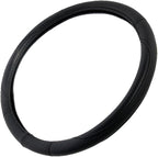BDK Ergonomic Grip Steering Wheel Cover - Leather Performance Grip for Standard Size Wheels 14.5-15 inch Black