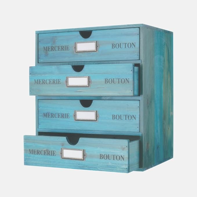 Wooden Storage Box with Drawers Vintage Office Supplies and Accessories Letter Tray Wood Desktop File Organizer 4 Tier Paper 