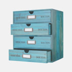Wooden Storage Box with Drawers Vintage Office Supplies and Accessories Letter Tray Wood Desktop File Organizer 4 Tier Paper 