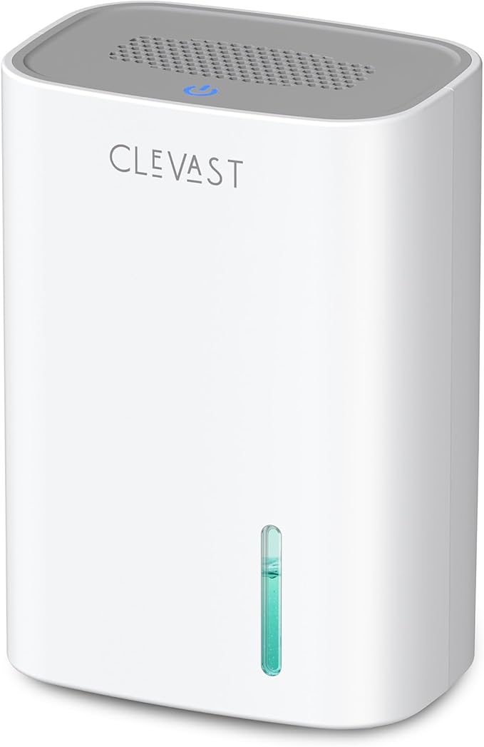 CLEVAST Small Dehumidifier for Home, 30oz Compact Mini Dehumidifier with Auto Shut-Off, Quiet 24dB Portable Air Dehumidifier