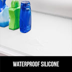 GORILLA GRIP Waterproof Silicone Under Sink Mat with Raised Lip for Kitchen and Bathroom, Cabinet Shelf Liner Stay in Place M