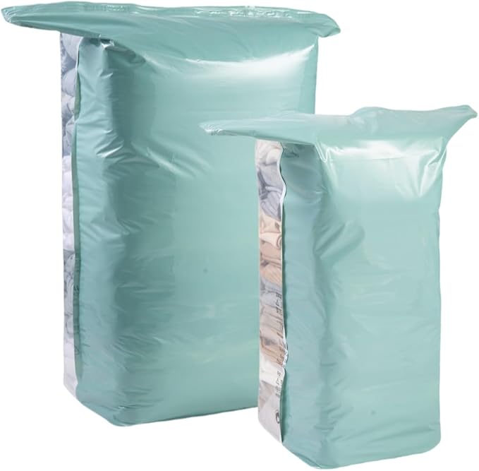 Vacuum Storage Bags for Clothing - NeatNest 6 Pack Cube Bags, 3 Medium + 3 Large, Box-Shaped Space Saver Bags with Vacuum or 