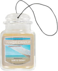 Yankee Candle Car Air Fresheners, Hanging Car Jar Ultimate, Neutralizes Odors Up To 30 Days, Sun & Sand, 0.96 OZ (Pack of 12)