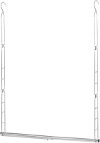 STORAGE MANIAC Hanging Closet Rod, Adjustable Width and Height Closet Hanging Organizer, Space-Saving Clothes Hanging Bar, Cl