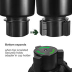 Cup Holder Expander, Adjustable Car Cup Holder for Car with Phone Holder, Automotive Cupholders for for Yeti, Hydro Flasks Bottle with Expandable Base, Cars Cupholder Insert