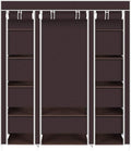 Closet Wardrobe, Portable Closet for Bedroom, Clothes Rail with Non-Woven Fabric Cover, Clothes Storage Organizer, 58 x 17 x 