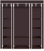 Closet Wardrobe, Portable Closet for Bedroom, Clothes Rail with Non-Woven Fabric Cover, Clothes Storage Organizer, 58 x 17 x 