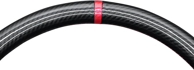 MEWANT Steering Wheel Wrap for Chevy Silverado 1500 Astro Blazer C/K Made of Shiny PU Carbon Fiber Embossed Faux Leather