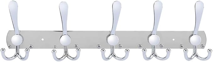 Stainless Steel Wall Hooks for Clothes, Multifunctional Towel Hat Rack Organizer, Wall Mounted Coat Rack Durable Hangers for 